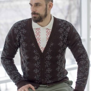 Кардиган с орнаментом славянские свитера