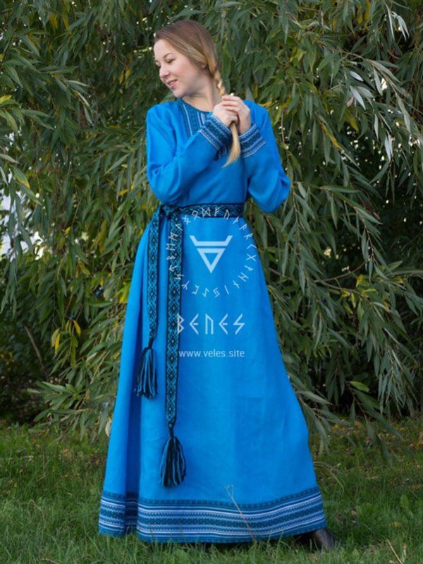 Платье "Берегиня" бирюзовое