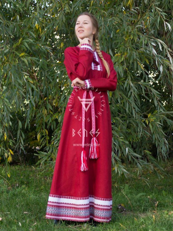 Платье "Берегиня" бордовое