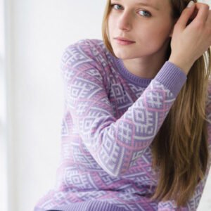 Джемпер лиловый (женский) славянские свитера