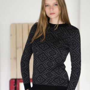 Джемпер серый (женский) славянские свитера