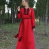 Платье "Берегиня" красно-чёрное