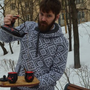 Толстовка серая (мужская) славянские свитера