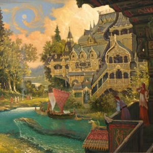 Холст "День ящера"