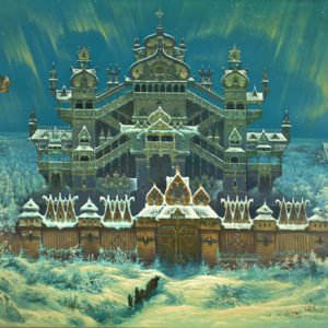 Холст "У северного сияния"