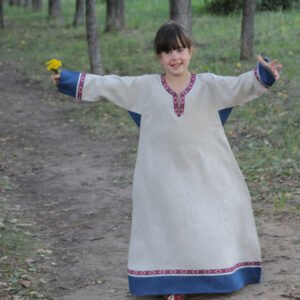 Детское платье "Хельга" небелёно-синее